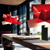 Moderne Big Bang suspension suspension lampe plafond lustres rouge blanc acrylique hôtel bar café restaurant bureau chambre salon