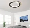 Nowy Nowoczesny Ultra-Cienki pierścień LED Sufit LED do salonu Sypialnia Diningowe Oprawy Czarne / Białe Lampy Sufitowe Oprawy Myy