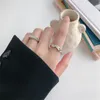 Edlen Schmuck Authentische 925 Sterling Silber Mobius Welle Twist Offene Ringe Für Frauen Unregelmäßigen Englischen Buchstaben Liebe Mich Mehr Ehering