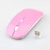 Ультратиновая беспроводная мышь с 24 ГГц оптической компьютерной игры лазер мыши с USB -приемником Mause для ноутбука MacBook Mac Mice2240856