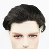 Mono Lace avec peau Pu Bae hommes toupet Durable prothèse de cheveux masculins naturel droit système de remplacement de cheveux humains unité postiche 6x8 '' 7x9 ''