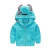 Mudkingdom Boys Girls Diervormige capuchon Jackets Peuter Fleece Coats Kids Zipper Candy Color Outerwear Girl Winter Kleding