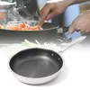 304 Stainless Steel Frying Pan 3-layer Non-stick Egg Steak Frying Pan Universal Gas Induction Cooker Kitchen Tools