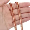 585 Rose Gold Naszyjnik Curb Cuban Link Naszyjnik dla kobiet dziewcząt moda moda