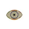 Moda Rainbow CZ Kamienie Brukowane Evil Eye Kształt Pierścionek Dla Kobiet Lady Wedding Party Jewelry Hurt