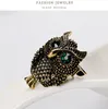 Grote vogeluilen Vintage Broches Antiek Boeket Owle Pin Up Designer Wedded Broach Sjaal Clips Sieraden