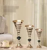 Hot Selling Wedding Center Piece Tall Gold Mental Chorme Candelabra Best0901