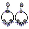 FASHION- et de la mode américaine exagérées boucles d'oreilles dames boucles d'oreilles de pierres précieuses de couleur style ethnique bohème Boucles d'oreilles diamant personnalisé