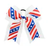 Forcine per capelli da baseball per bambini USA America Flag Fermaglio per capelli Neonate Fiocco per capelli Barrettes Stelle Fasce elastiche per capelli Fermagli per capelli per la festa nazionale GG9153264