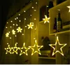 LED String Lights Pentagram Star Gordijn Licht Fairy Bruiloft Verjaardag Kerstverlichting Indoor Decoration Light 110V / 220V