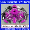 Body For SUZUKI GSX R1300 GSXR1300 96 02 03 04 05 06 07 Rose Pink 333HM.62 GSXR 1300 Hayabusa 1996 2002 2003 2004 2005 2006 2007 Fairing