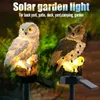 Luce solare gufo con pannello LED solare Gufo finto Luci solari impermeabili da giardino Gufo Ornamento Animale Uccello Cortile esterno Lampade da giardino272S