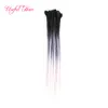 Dreads Extensions Hair Dreadlocks 1 Pack Pleciony Syntetyczny Fold Black Różowy Blondynka Ombre Crochet Braid Syntetyczny Włosy Pełna gwiazda dla kobiet