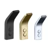 Black Robe Hooks Wall Hook SUS 304 Stainless Steel Clothes Hanger Brushed Gold Towel Hooks Coat Door Hooks Bathroom Accessories