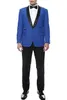 Tani i Fine Szal Lapel Groomsmen One Button Groom Tuxedos Men Garnitury Ślub / Prom / Kolacja Best Man Blazer (Kurtka + Spodnie + Krawat) HO8