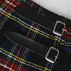 2019 pieghettata casuale scozzese Kilt Moda Uomo pantaloni cargo di personalità Pantaloni Plaid pattern sciolti Mezza gonne per