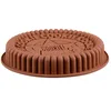 Torta che decora stampo 3d stampi in silicone in silicone strumenti per il cuore torte rotonde cioccolato Brownie Mousse Make Dessert Pan LX8878
