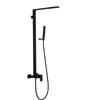 Minimal Design Black Bath Shower Set Solid Mosiądz 3 Tryby łazienki Kran prysznicowy Kwadratowy zestaw głowicy prysznicowej.
