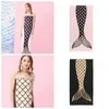 2 kleuren Mermaid Tail Beach Handdoek Slaapkamer Douche Handdoeken Mermaid Patressed Bathing Handdoeken Volwassen Camping Yoga Mat