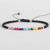 12 Constellation Lucky Stone Beads Bracciale semplice 3mm Perline Bracciale regolabile Bohemia Unisex Women Chakra Bracciali DHL Free