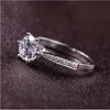 Anello di proposta femminile delicato fatto a mano Gioielli con diamanti da 1 ct Davvero matrimonio in argento sterling S925 per regalo di gioielli da donna
