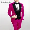 Gwenhwyfar 의상 homme Lake Blue Blue 형식 웨딩 슈트 남성용 MASCULINA SUIT TERNOS MASCULINO SLIM FIT TUXEDO 3 SSS234C