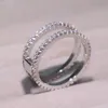 Infinity Sparkling Luxury Jewelry Real 100 925 Sterling Silber Weiß 5A CZ Diamond Gemstones Promise Wedding Engagement Band Ring8094189