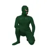 12 Colors Men Glossy PVC Zipper Zentai Masked Cosplay Catsuit Full Body Open Eyes Mouth Jumpsuit Halloween Masquerade Costume275a