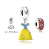 9 uppsättningar Princess Party Dress Crown Murano Glass Charms Beads 925 Sterling Silver Jewelry Pendants For Charms Armelets DIY 3PCS2064552