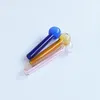 Thick Pyrex Clear Glass Pipe Oil Burner 10cm 4IN Colorful Tube Wax Burning smoking water pipes