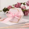 Gift Wrap Marble Hexagon Wedding Favor and Sweet Bags Candy Box For Baby Shower Birthday Gäster Event Party Supplies1