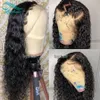 Brasiliansk Virgin Human Hair 13x4 Brown och 13x6 HD Lace Front Wig Naturlig Svart Färg Full Densitet Curly Pre Plocked With Baby Hairs