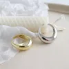 100 925 Sterling Silver Geometric Arch Open Rings For Women New Chic Style Wide Adjustable Statement Ring Fine Jewelry