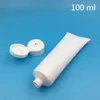 100 pcsl 20 30 50 100 ml White Frosted Lucency Empty Plastic Tube bottles Refillable Cosmetic Cream Eye Gel Pack Containers