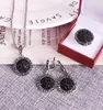 Atacado-novo moda Druzy Drusy Jóias conjuntos populares brincos de pedra falsa anel de colar para mulheres lady jóias