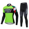 2020 Euskadi Dunne Sectie Lange Mouw Fietsen Jersey Set Kleding Maillot Ropa Ciclismo Fietskleding Kleding Bike Uniform Set