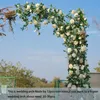 2 m lång konstgjord rose vinrankor Silk Flower Garland hängande korgar Ivy Rattan Home Outdoor Wedding Arch Garden Wall Decoration5872541