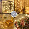 Fairy Window Curtain String Light 3*3M 3*2M Copper Wire LED String Lights Outdoor with remote For Wedding X-mas Party Decoration