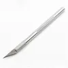 10 pièces outil de gravure d'outil de scalpel en métal antidérapant argent blanc tranchant couteau à découper d'art en alliage d'aluminium DK30001