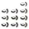 Falsk Mink Ögonfransar 3D Mink Lashes Tjock Handgjord Full Strips Lashes 10 Style False Eyelashes Makeup