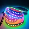 1M 144LEDs/m APA107 RGB Pixel LED Strip Light, adressable avec APA107 IC intégré dans la LED 5050 SMD RGB; DC5V, PCB noir, IP20 non étanche