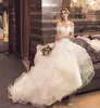 New Style Plus Size Mermaid Wedding Dresses Off The Shoulder Capped Short Sleeves Back Lace Up Bridal Gowns For Women