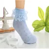 Kid Girls Ankle High Cute Lace Frilly Ruffle Cotton Princess Socks Big Bow Girl Solid Color