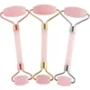 Naturlig Rosa Jade Roller Massager Face Roller Massage för Back Relax Body Rose Quartz Facial Roller Health Care Tool