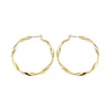Wysokiej jakości przesadzone złote kolczyki obręcze dla kobiet srebrne duże kolczyki okrągłe pierścień mody Akcesoria 8907750