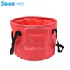 10L Premium Collapsible Bucket Compact Portable Folding Water Container - Lätt slitstarkt - Innehåller Handy Verktyg Mesh Pocket