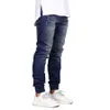 Mens jeans high street hip hop byxor smala fötter jeans 3 färg svart stor storlek asiatisk storlek 29-38