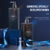 400 ml hombres perfume ducha dispensador de gel de limpieza profundo espuma espuma duradera con fragancia oceánico lavado humectante cuidado del cuerpo