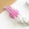 Durable Line Fixer Winder Good Elasticity Mobile Phone Computer Lines Desk Organizer Colorful Wire Cord Cable Holder Clip 2581962