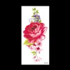 Corps temporaire Autocollant Beau couleur de pivoine Roses Fox Flamingo Decal Tatoo pour femme Bran jambe poitrine Henné 3D5093424